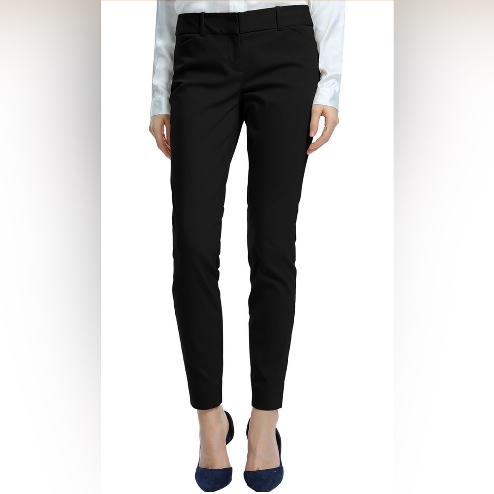 NWT Satinato Women's Straight Pants Stretch Slim Skinny Trousers Size 16 Office